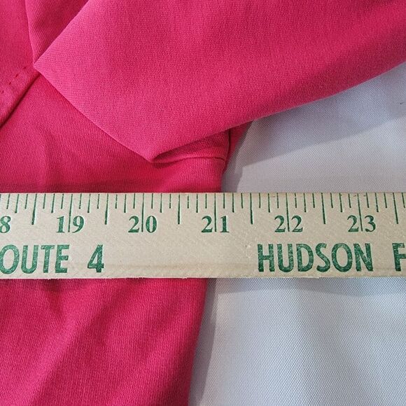 Escada Sport Jacket Womens XL Pink Zipper Athleaisure Gym Comfort Pockets Ruffle - Picture 6 of 16